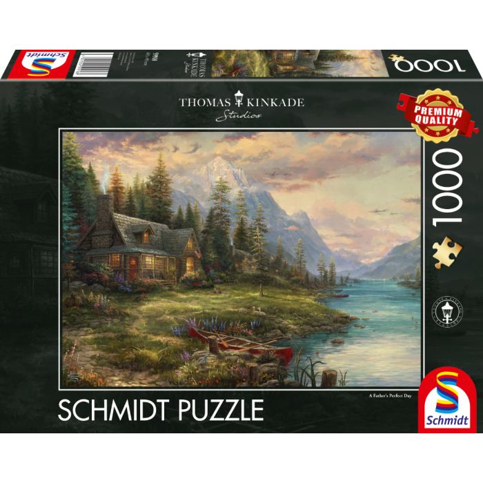 Vorderseite der Verpackung vom Artikel 59918, Thomas Kinkade Studios: Ausflug am Vatertag, 1.000 Teile Puzzle