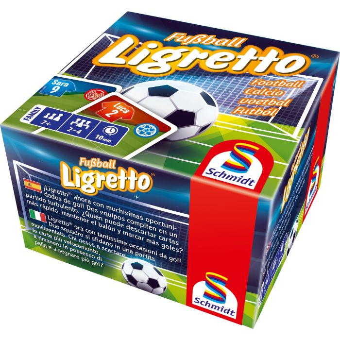 Vorderseite der Verpackung vom Artikel 78720, Ligretto: Fussball, Kartenspiel Vorderseite der Verpackung vom Artikel 78720, Ligretto: Fussball, Kartenspiel