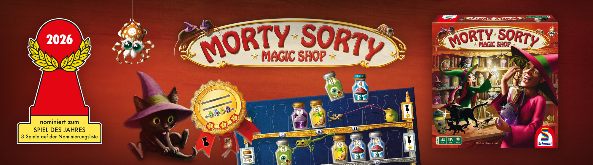 Werbebanner zum Spiel Morty Sorty Magic Shop