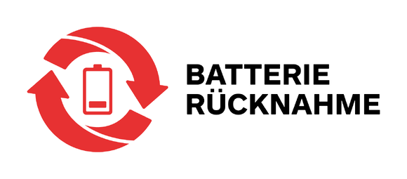 Symbol Batterien und Akkus R&uuml;cknahme und entsorgen
